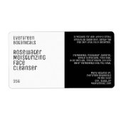 ミニマル美しいラベル – 白と黒 ラベル (正面)