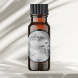 ミニマル美しいレーベル銀と黒 ラウンドシール