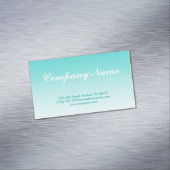 ミニマル美しい美容ターコイズティール（緑がかった色） グラデーション マグネット名刺 (インサイチュ)