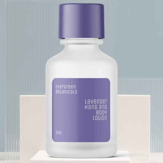 ミニマル美しい製品ラベル白（紫） スクエアシール