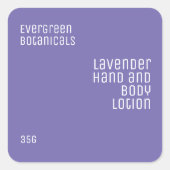 ミニマル美しい製品ラベル白（紫） スクエアシール (正面)