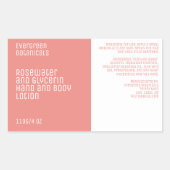 ミニマル美しい製品ラベル – ピンクと白 長方形シール (正面)