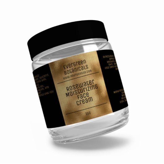 ミニマル美しい製品ラベル – ブラックと金ゴールド ラベル