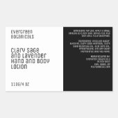 ミニマル美しい製品ラベル – 白と黒 長方形シール (正面)