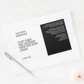 ミニマル美しい製品ラベル – 白と黒 長方形シール (封筒)