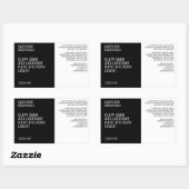 ミニマル美しい製品ラベル – 白黒 長方形シール (シート)