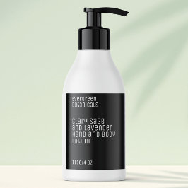 ミニマル美しい製品ラベル – 白黒 長方形シール