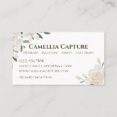 ミニマル美学エレガントフローラホワイトローズ 名刺 (裏面)