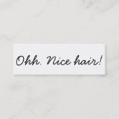 ミニマル美容師サロン紹介 スキニー名刺 (正面)