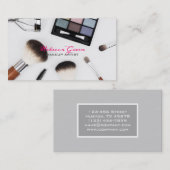 ミニマル美容師ブラシスタイリストメイクアップアーティスト 名刺 (正面/裏面)