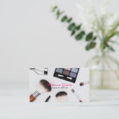 ミニマル美容師ブラシスタイリストメイクアップアーティスト 名刺 (スタンド正面)