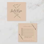 ミニマル美容師ラインアートヘアアポイントメント 予約カード (正面/裏面)