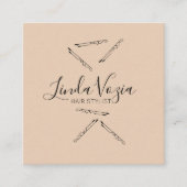 ミニマル美容師ラインアートヘアアポイントメント 予約カード (正面)