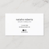 ミニマル美容師美しいサロンアポイントメント 予約カード (裏面)