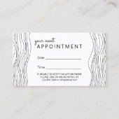 ミニマル美容師美しいサロンアポイントメント 予約カード (正面)
