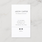 ミニマル美容師美容師 名刺 (裏面)