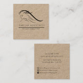 ミニマル美容師 スクエア名刺 (正面/裏面)