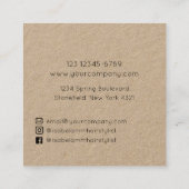 ミニマル美容師 スクエア名刺 (裏面)