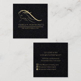 ミニマル美容師 スクエア名刺