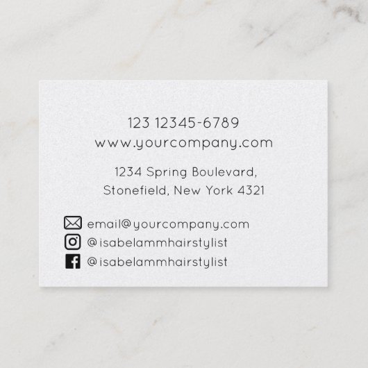 ミニマル美容師 名刺 (裏面)