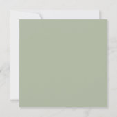 ミニマル翡翠グリーンボーダー 名前 文房具 かわいい ノートカード (裏面)