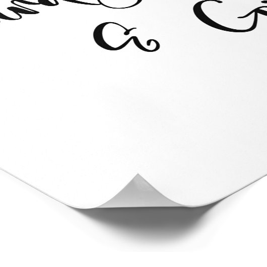 ミニマル聖なる書物、 経典カードと結婚ギフトのサイン ポスター (角)