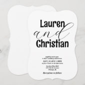 ミニマル聖なる書物、 経典結婚式招待状 招待状 (正面/裏面)