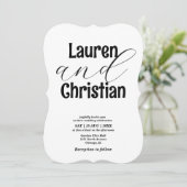 ミニマル聖なる書物、 経典結婚式招待状 招待状 (スタンド正面)