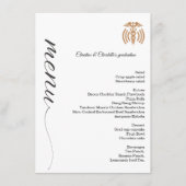 ミニマル脚卒業パーティーのディナーメニュー メニュー (正面)