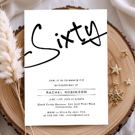 ミニマル脚大人60歳の誕生日パーティー 招待状