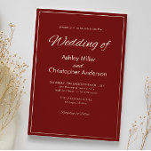 ミニマル脚本クリムゾンレッド結婚ズ 箔招待状