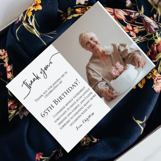 ミニマル脚本65歳の誕生日感謝していあなた カード