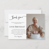 ミニマル脚本65歳の誕生日感謝していあなた カード (正面)