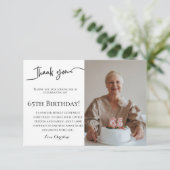 ミニマル脚本65歳の誕生日感謝していあなた カード (スタンド正面)