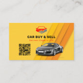 ミニマル自動車販売店 |オレンジ 名刺 (裏面)