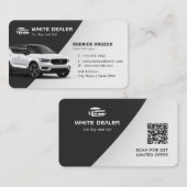 ミニマル自動車販売店 |白黒 名刺 (正面/裏面)