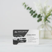 ミニマル自動車販売店 |白黒 名刺 (スタンド正面)