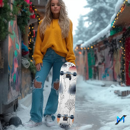 ミニマル自然スインスパイアケートデッキデザイン スケートボード