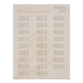 ミニマル自然ス結婚フローラ座席表 ポスター (正面)