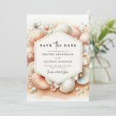 ミニマル自然ビーチ結婚式 セーブザデート (スタンド正面)