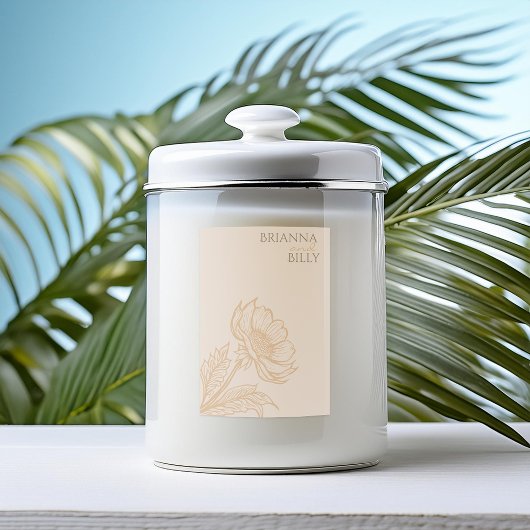 ミニマル自然フローラキャンドルラベル フードラベル