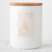 ミニマル自然フローラキャンドルラベル フードラベル (正面)