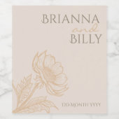 ミニマル自然フローラワインラベル ワインラベル (シングルラベル)