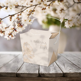 ミニマル自然フローラ結婚式の引き出物ボックス フェイバーボックス