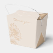 ミニマル自然フローラ結婚式の引き出物ボックス フェイバーボックス (裏面サイド)