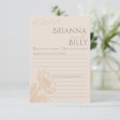 ミニマル自然フローラ結婚式RSVPカード サンキューカード (スタンド正面)