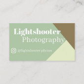 ミニマル自然プロフェッショナル写真 名刺 (裏面)