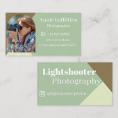 ミニマル自然プロフェッショナル写真 名刺 (正面/裏面)