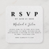 ミニマル自然リストクラフト紙QRコードウェディングRSVP エンクロージャーカード (正面)