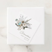 ミニマル自然リストブルー植物赤ちゃんシャワー フェイバータグ (インサイチュ)